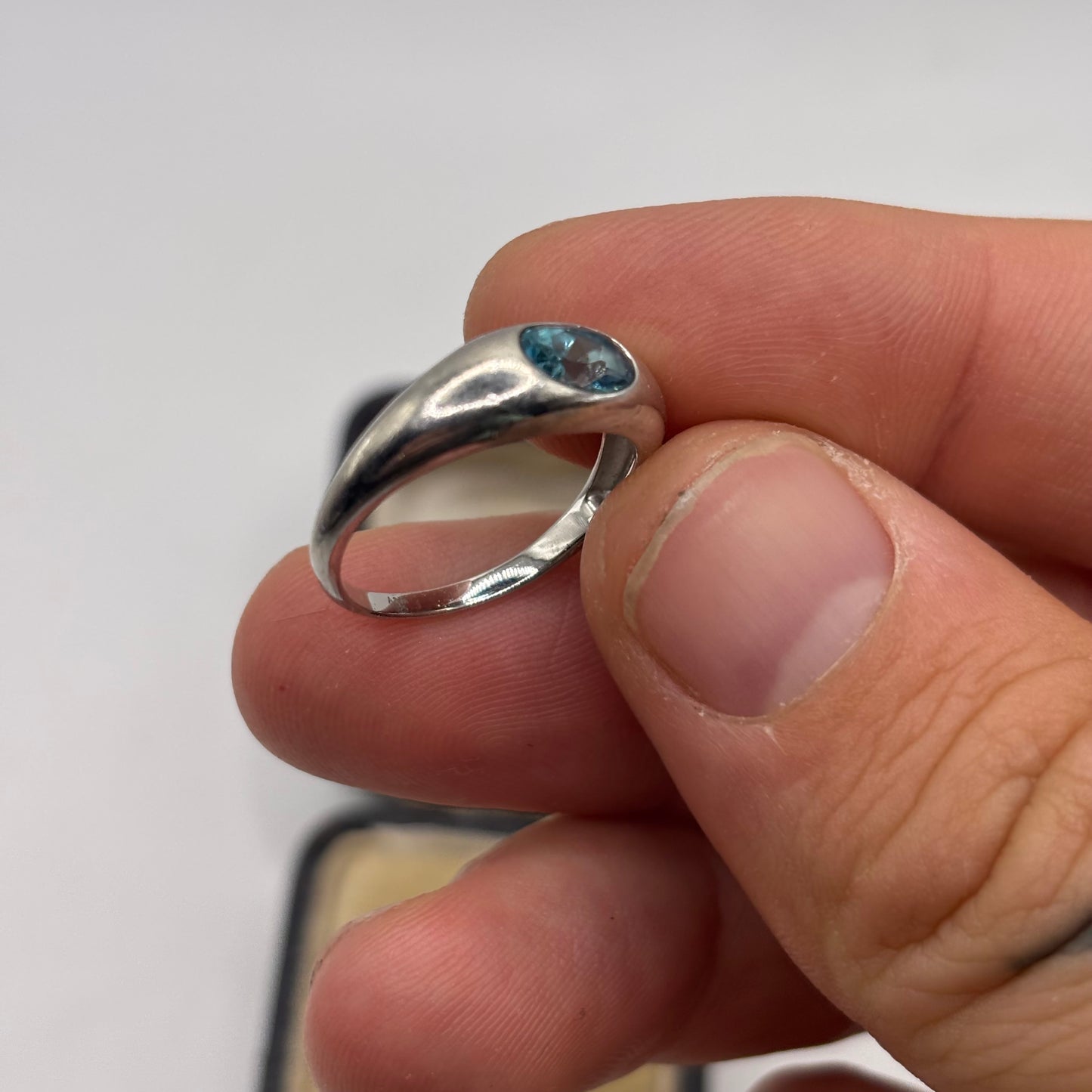 Silver Blue Topaz Ring