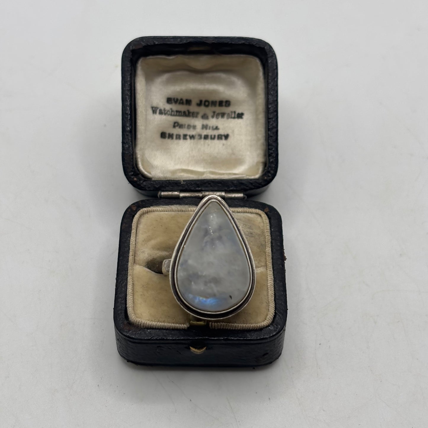 Silver Large Moonstone Ring (L)