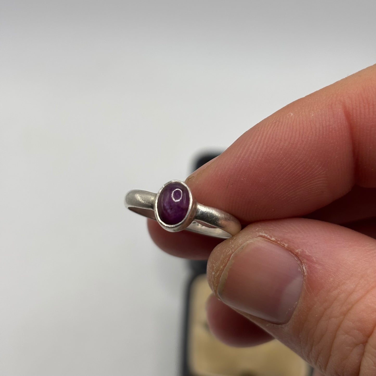 Silver Raw Ruby Ring