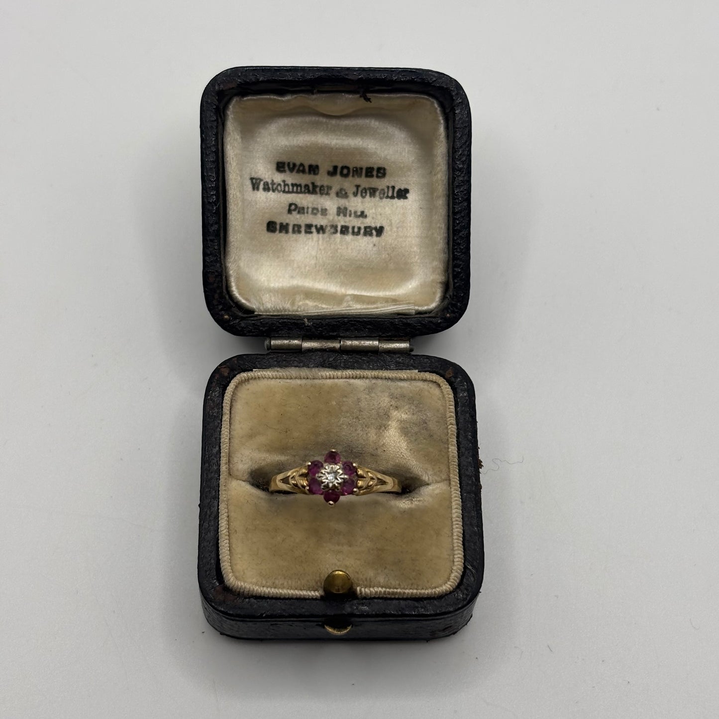 9ct Gold Ruby & Diamond Ring (L)