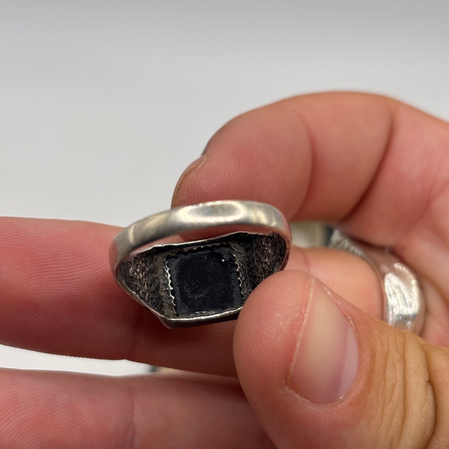 Silver Onyx Signet Ring (V)