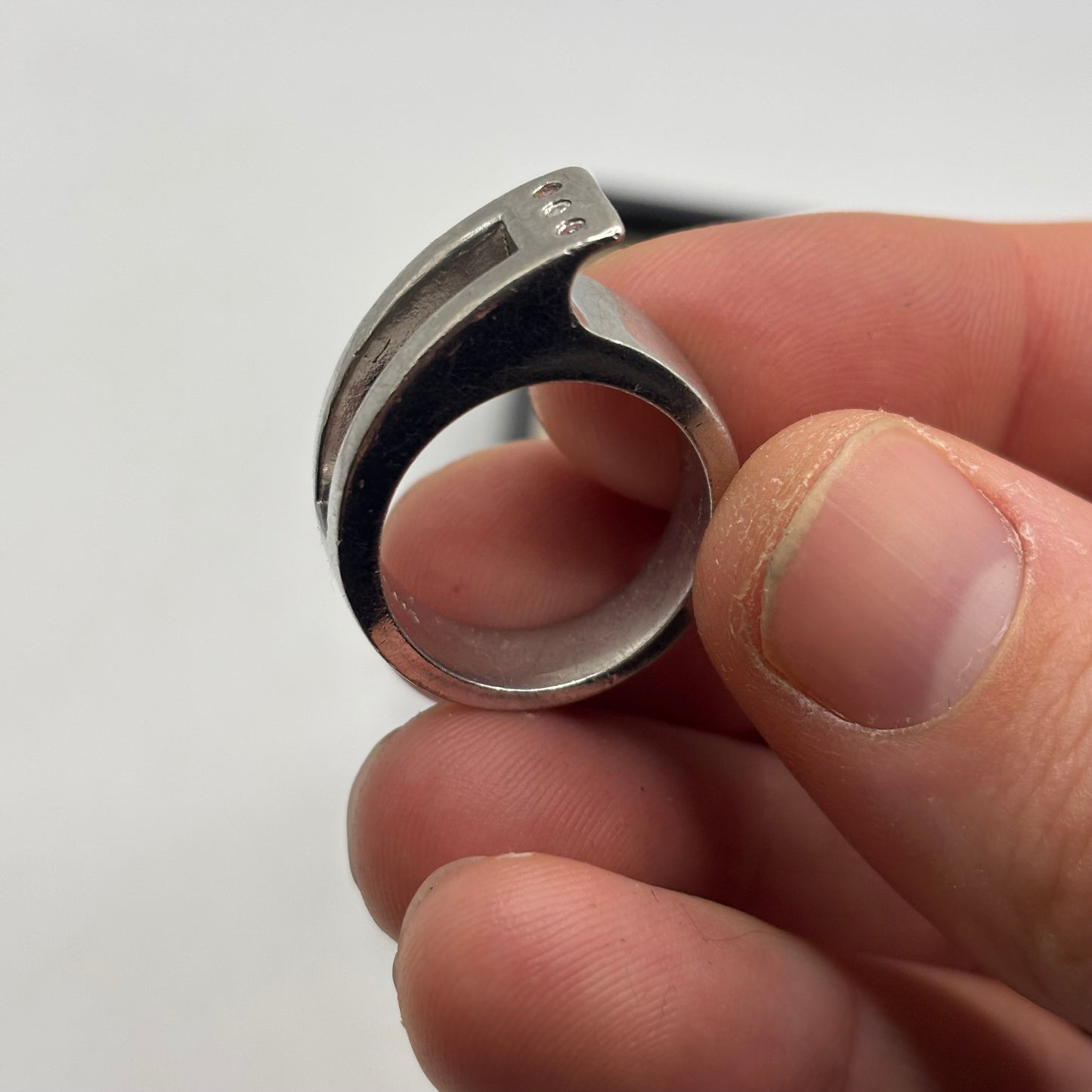 Silver Heavy Hot Diamonds Ring