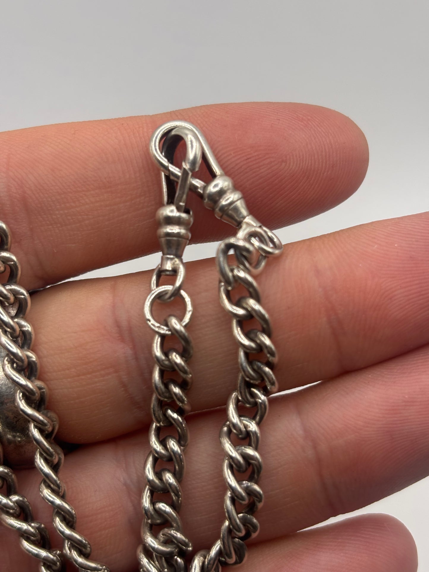 Silver 18” T-Bar Watch Chain