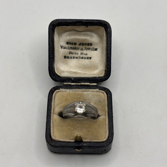 Silver CZ Signet Ring