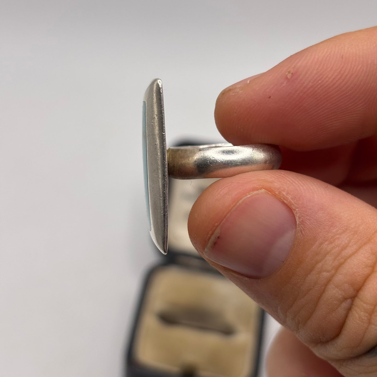 Silver Chunky Turquoise Ring