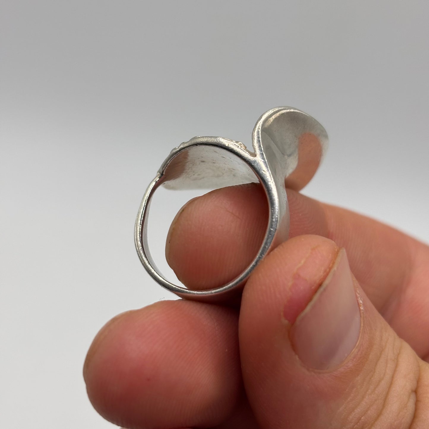 Silver Heavy Abstract Ring