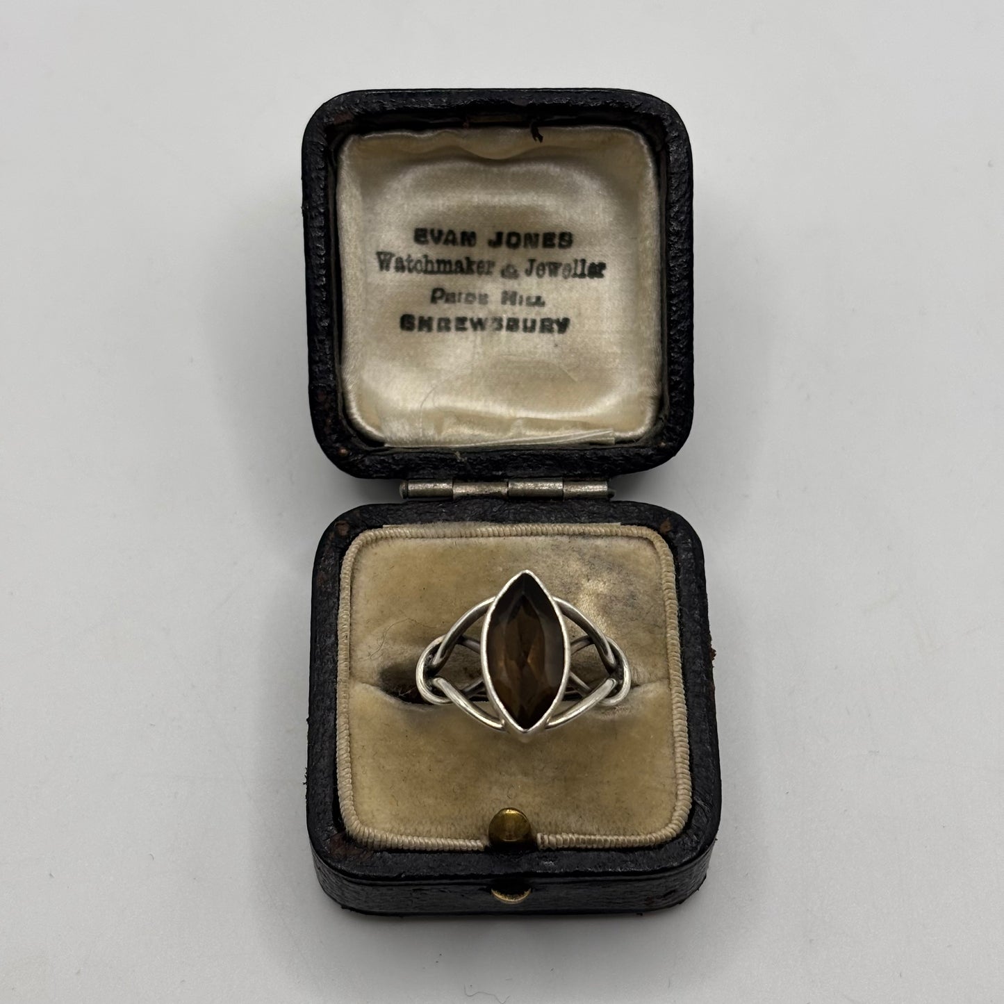 Silver Smokey Quartz Ring (N)