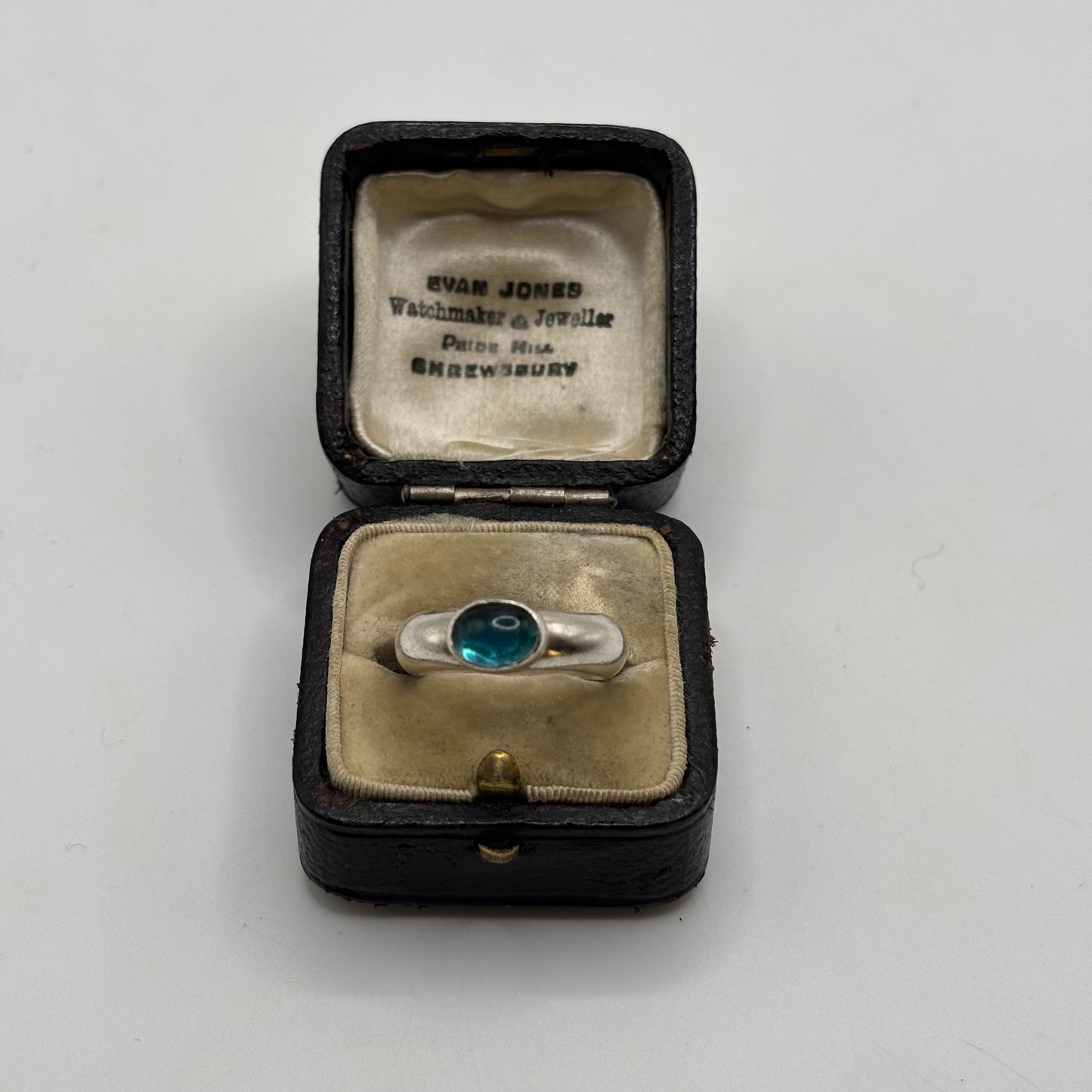 Silver Blue Stoned Ring (L)