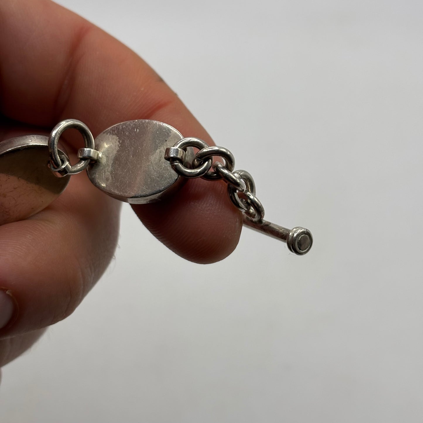 Silver 7.5” Mexican Turquoise Bracelet