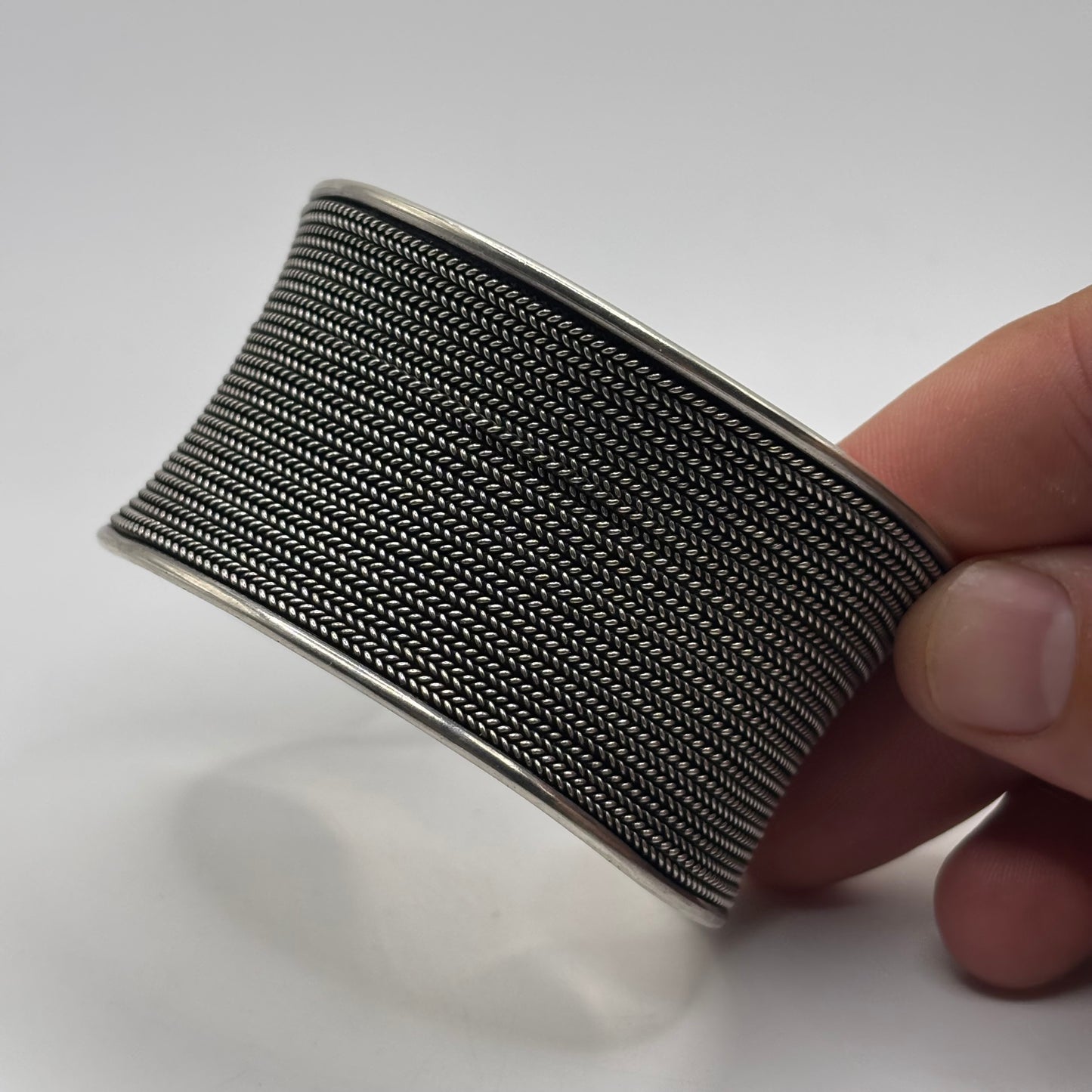 Silver Balinese Cuff Bangle