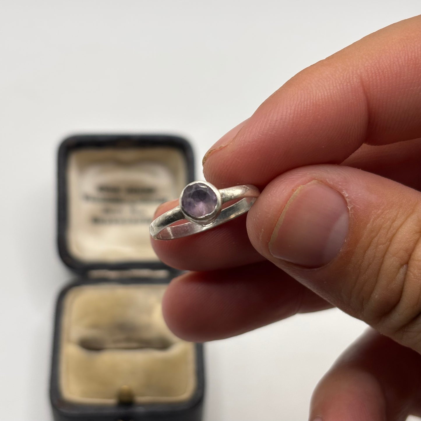Silver Amethyst Ring (O 1/2)
