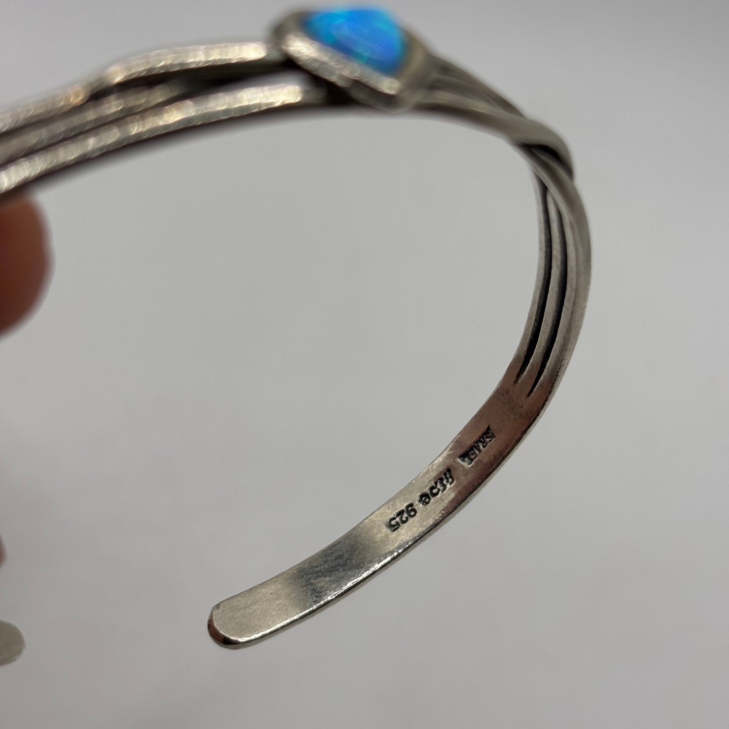 Silver Opalite Heart Bracelet