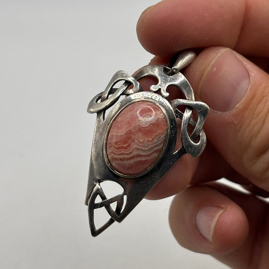 Silver Rhodochrosite Pendant