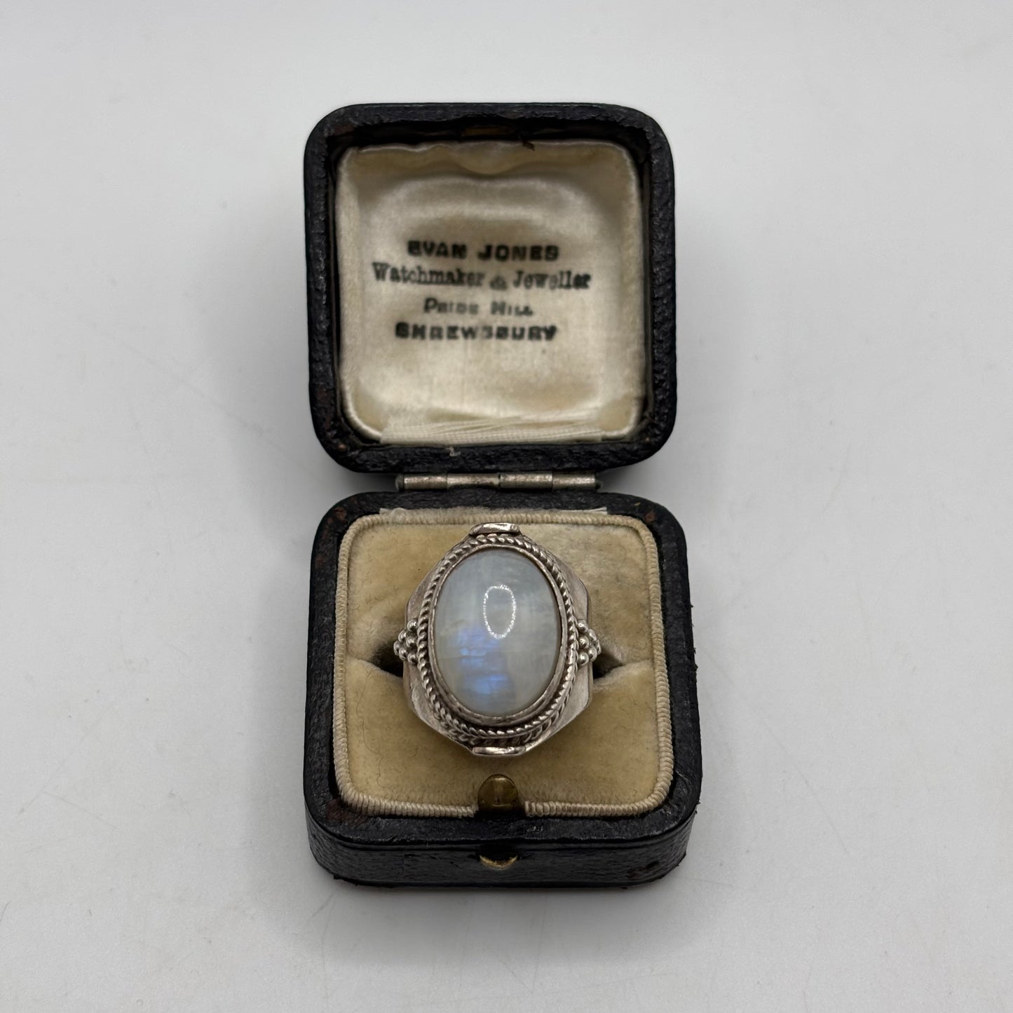 Silver Moonstone Ring