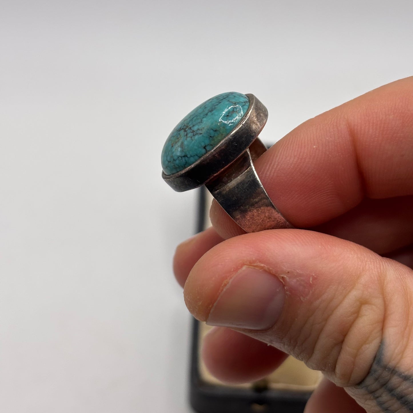 Silver Chunky Turquoise Ring