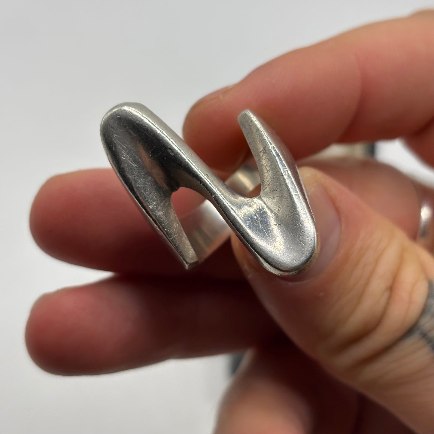 Silver Heavy Abstract Ring