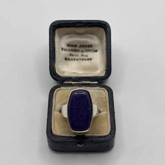 Silver Charoite Ring