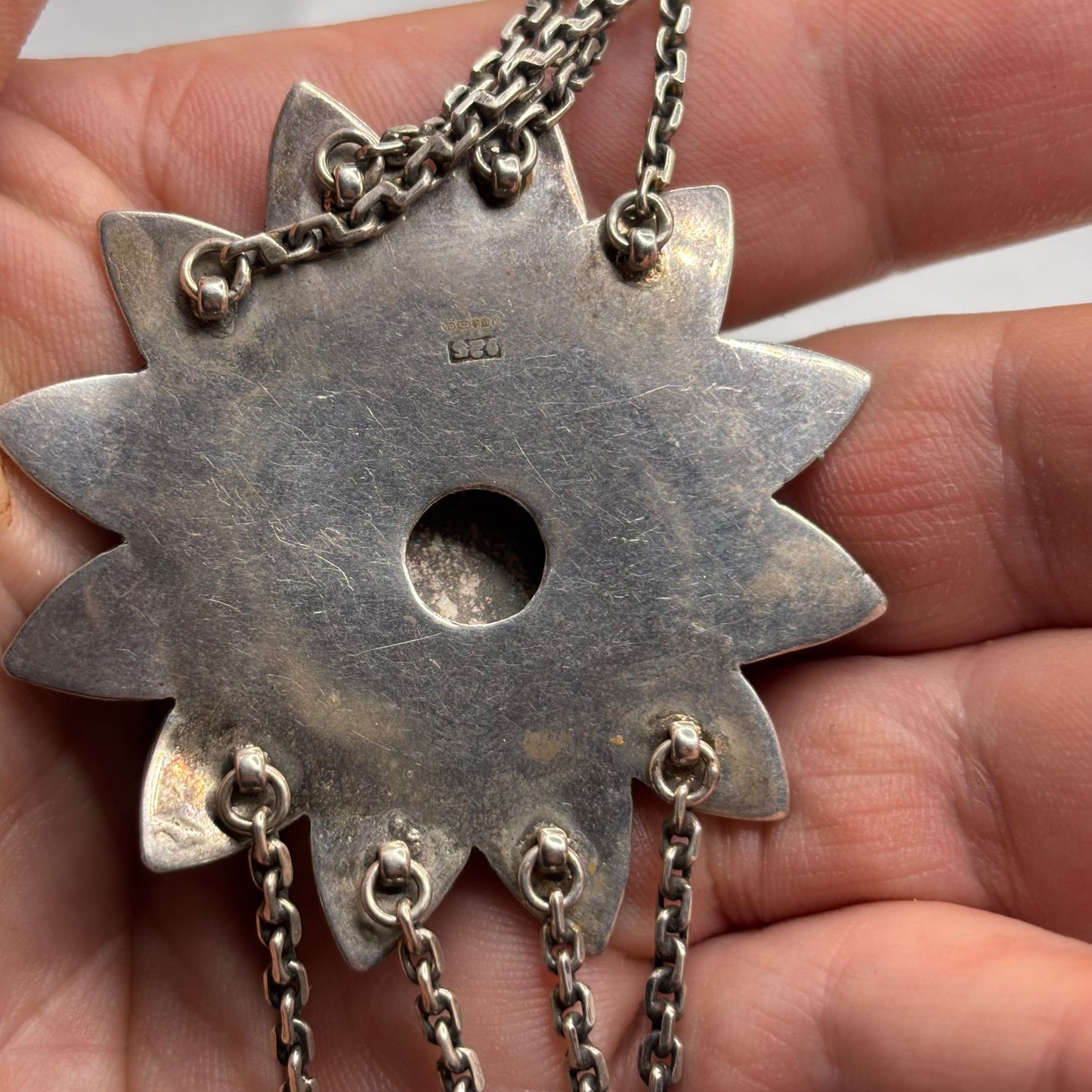 Silver 7.5” Flower Bracelet