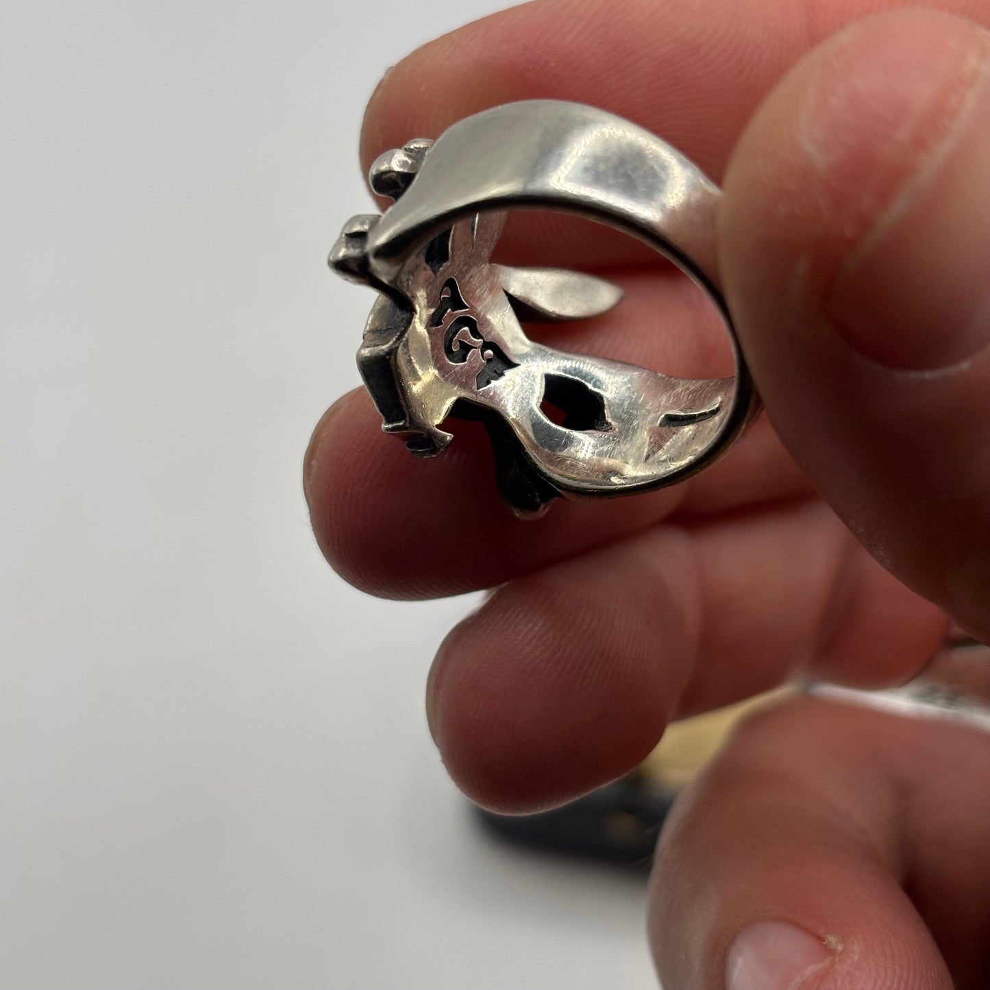 Silver The Great Frog X Playboy Ring