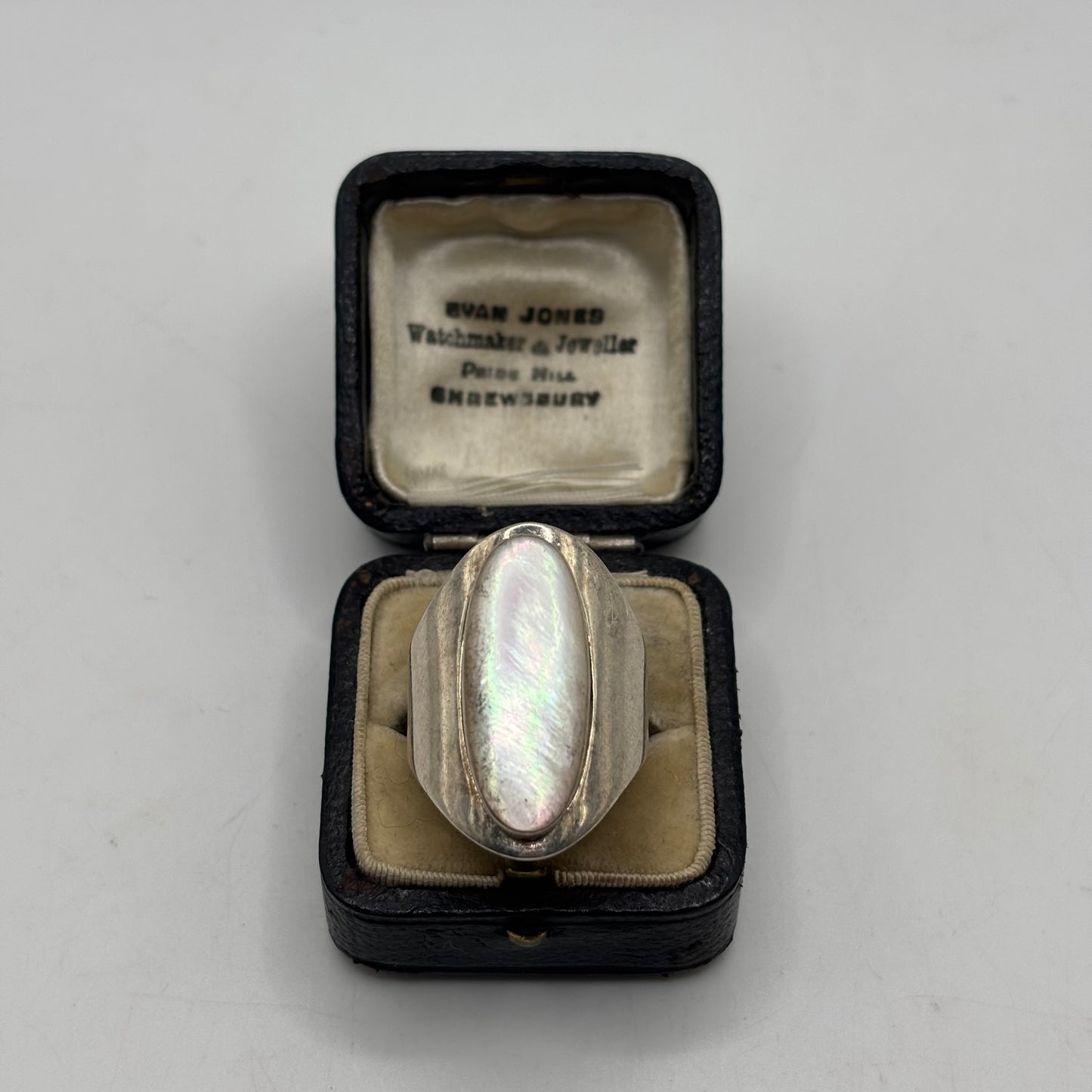 Silver Large Pearl Ring
