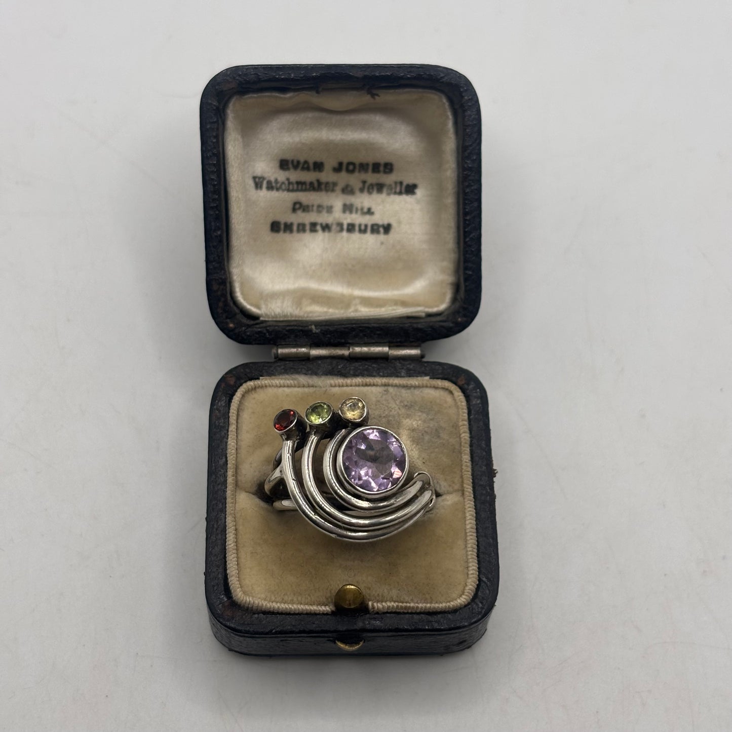 Silver Mixed Gem Ring (N)