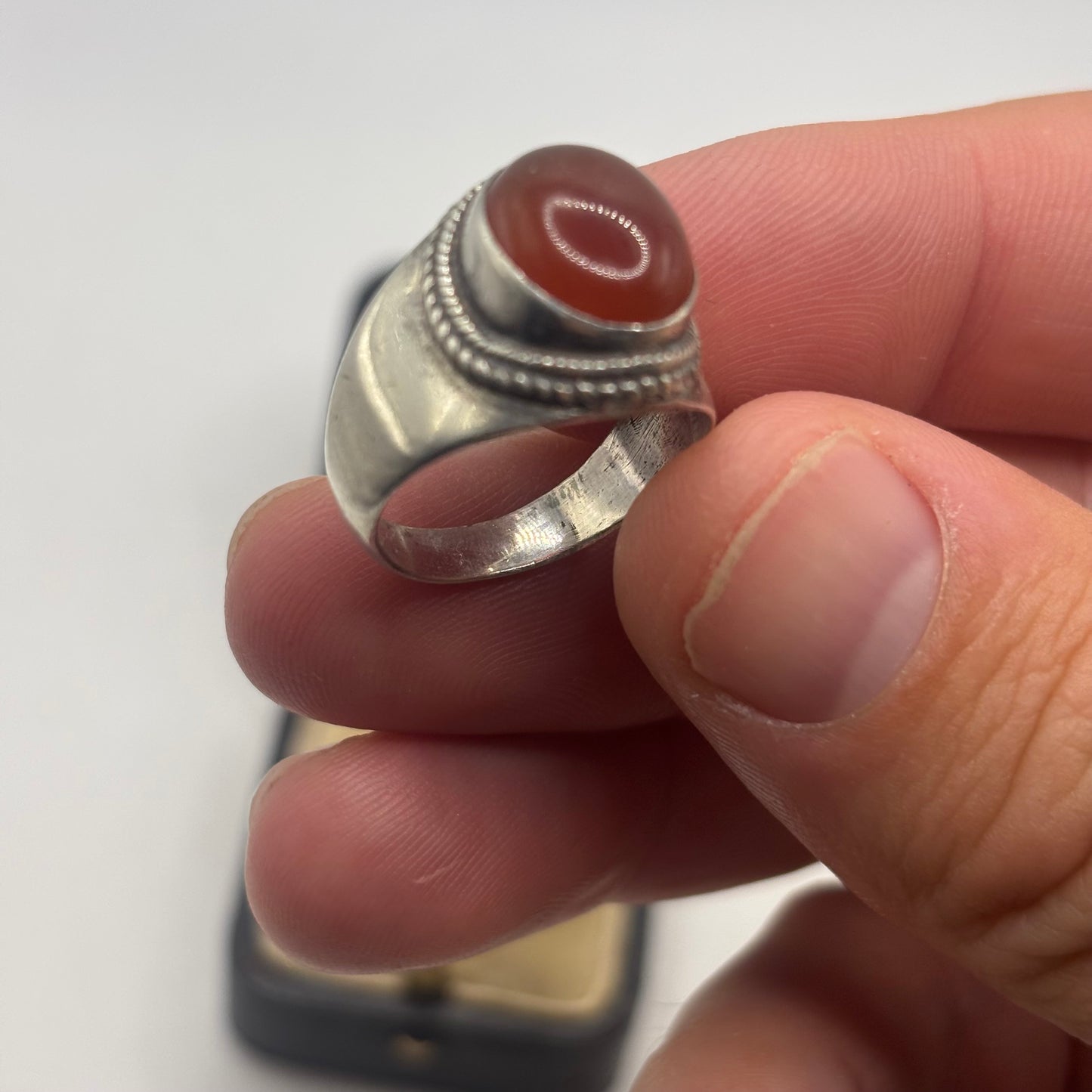 Silver Carnelian Ring (O)