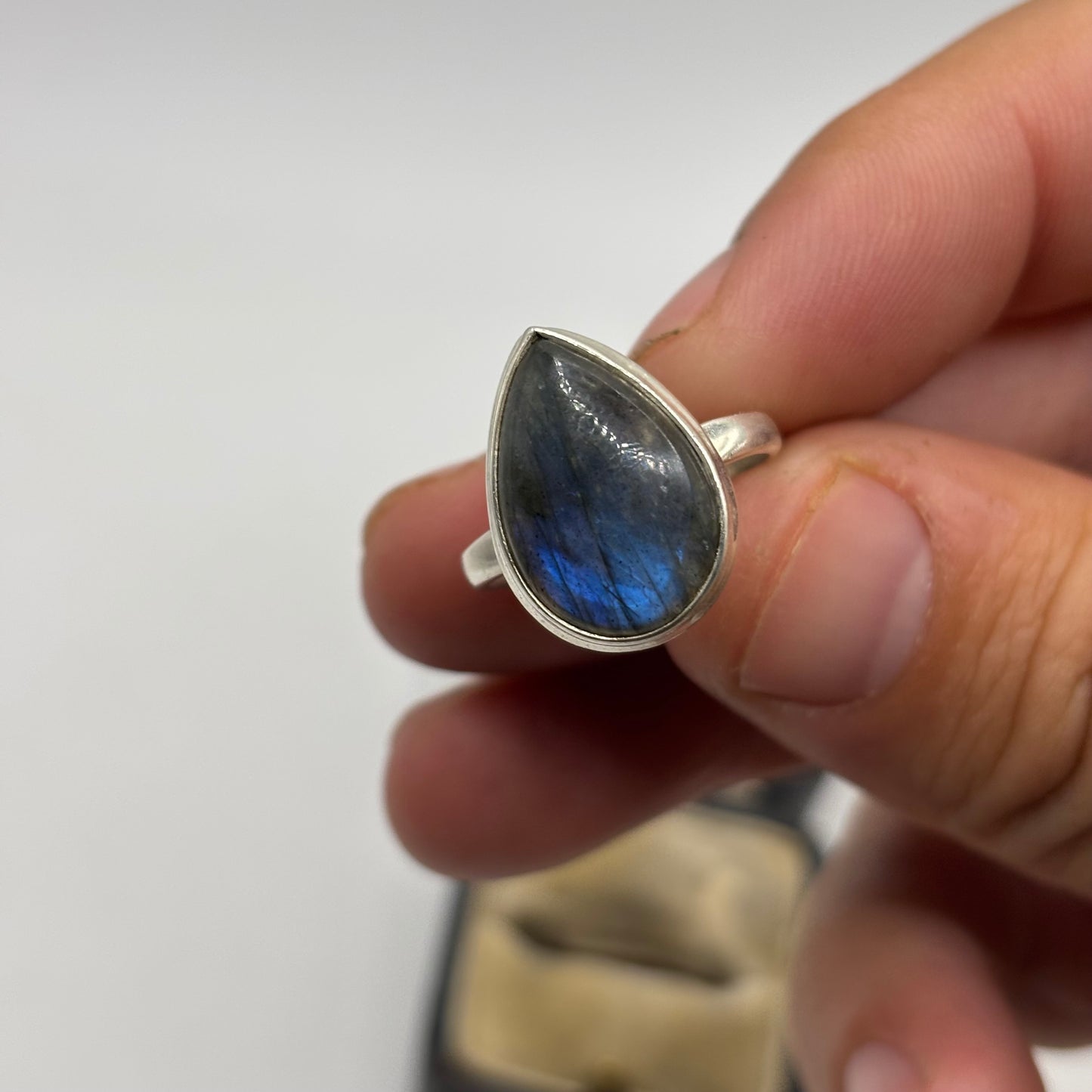 Silver Labradorite Ring (N)