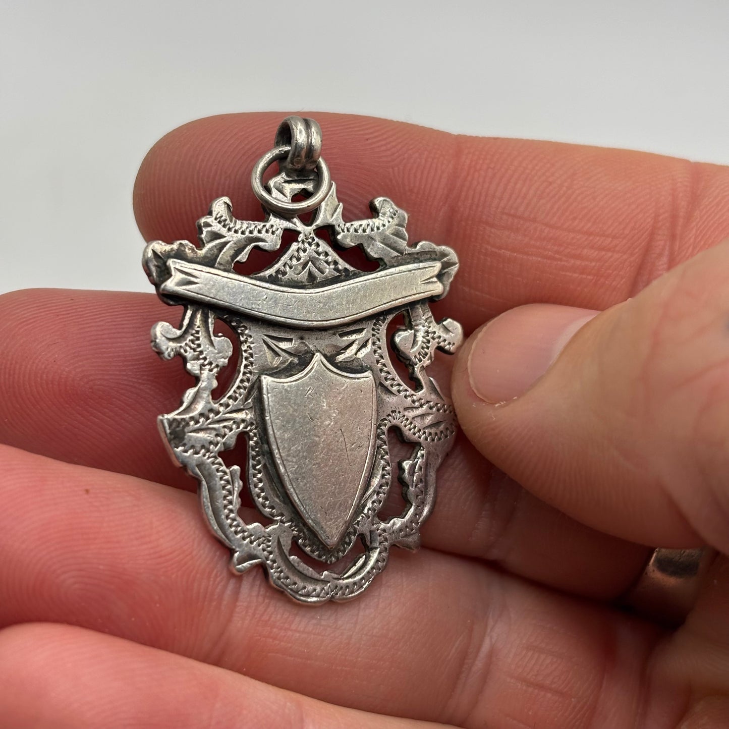 Silver Heavy Medal Pendant