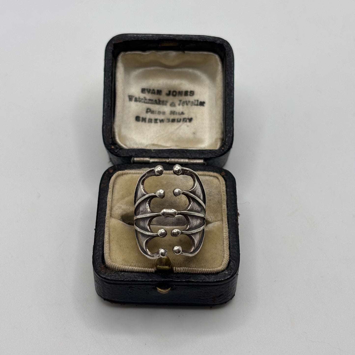 Silver Bat Wing Ring (K)
