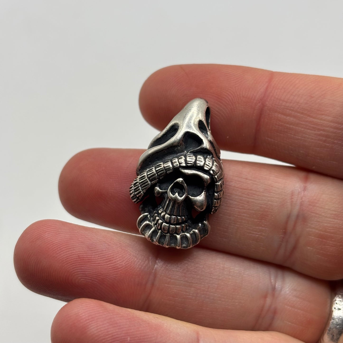 Silver Chunky Skull Pendant