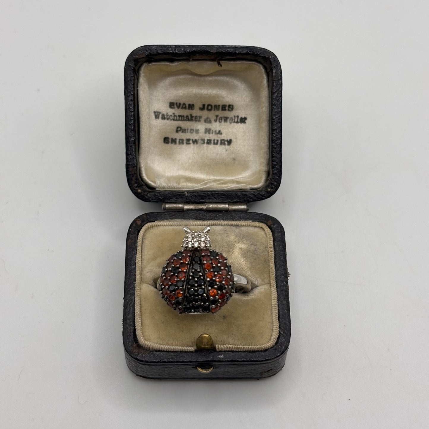 Silver Ladybird Ring (Q 1/2)