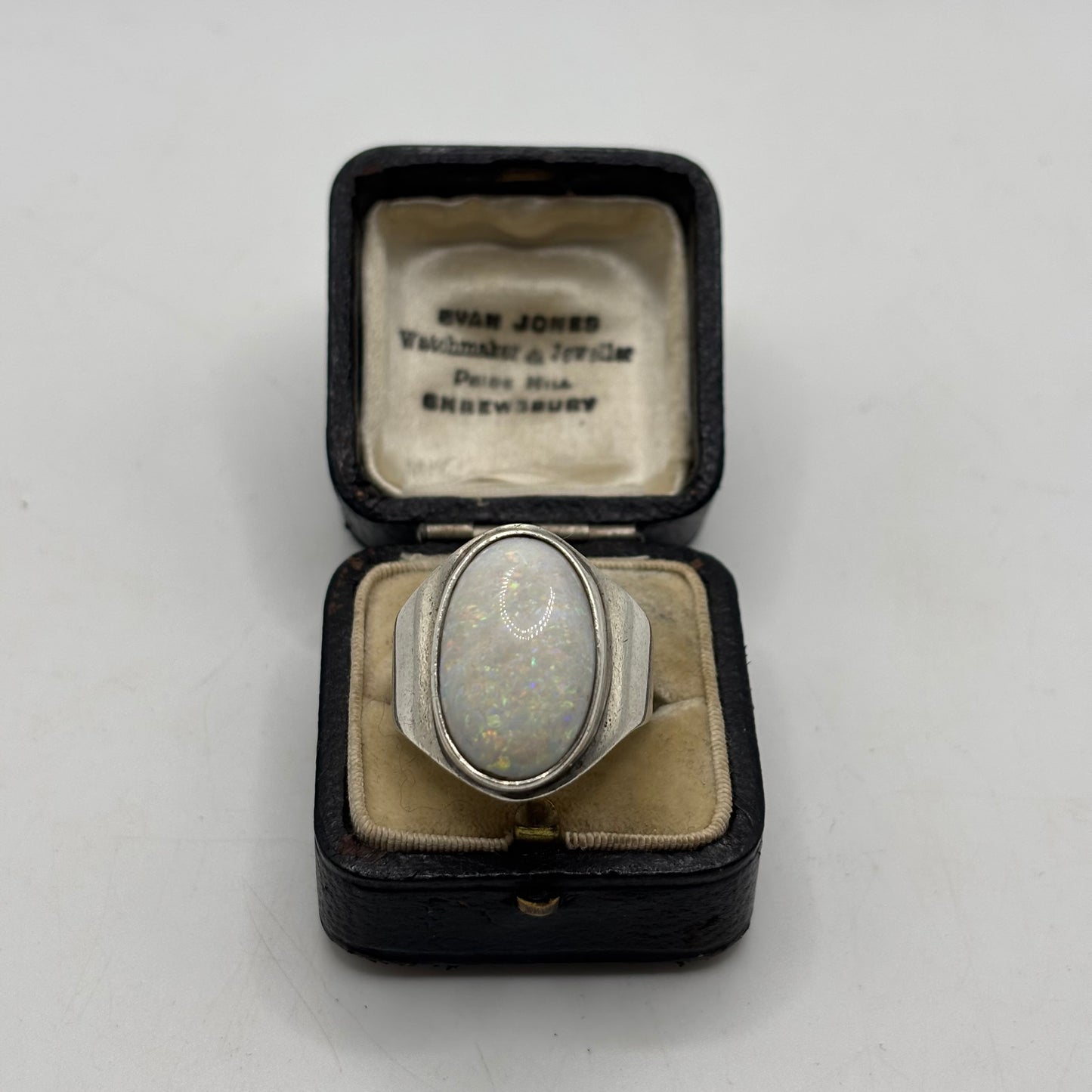 Silver Large Opal Ring