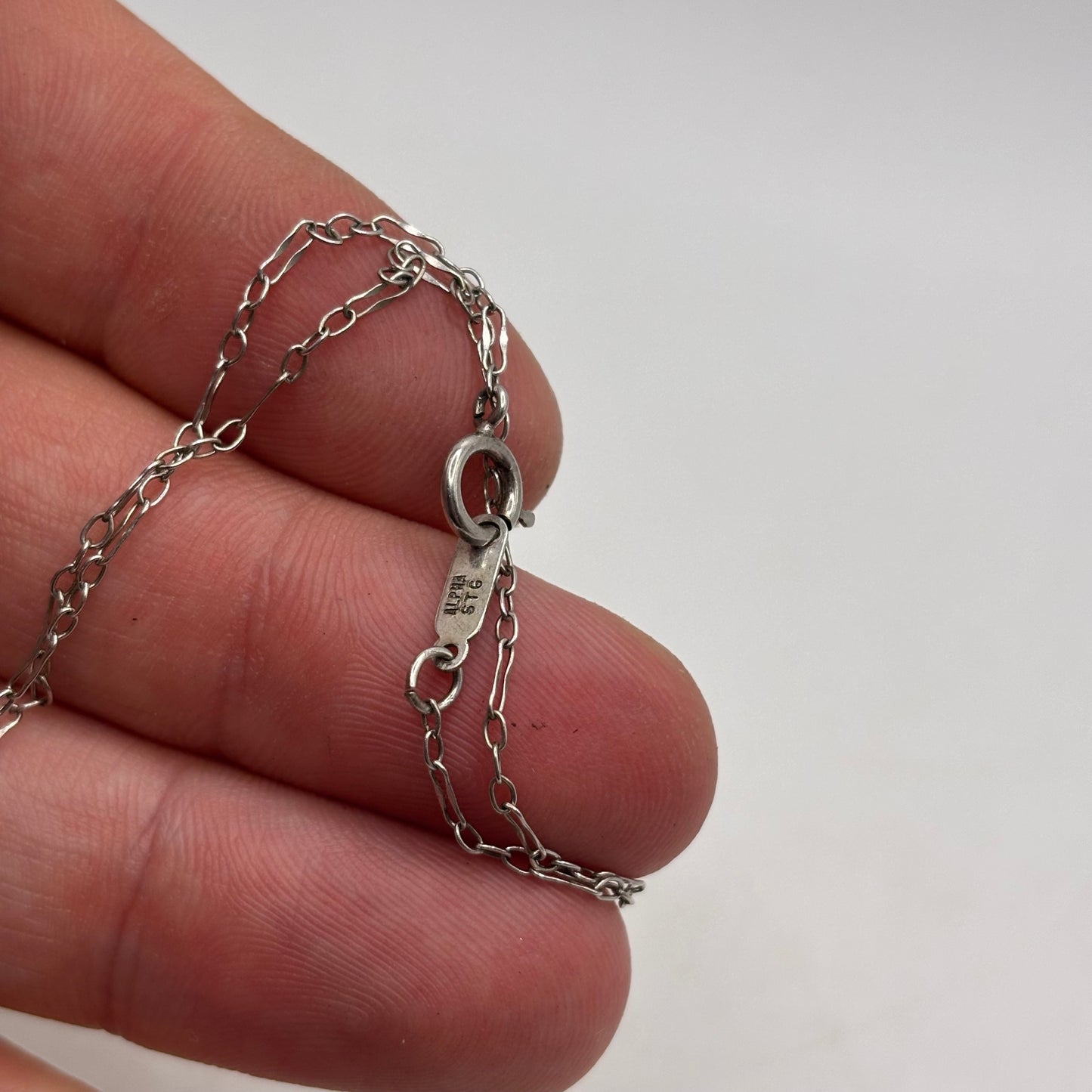 Silver 18” Rose Quartz Necklace