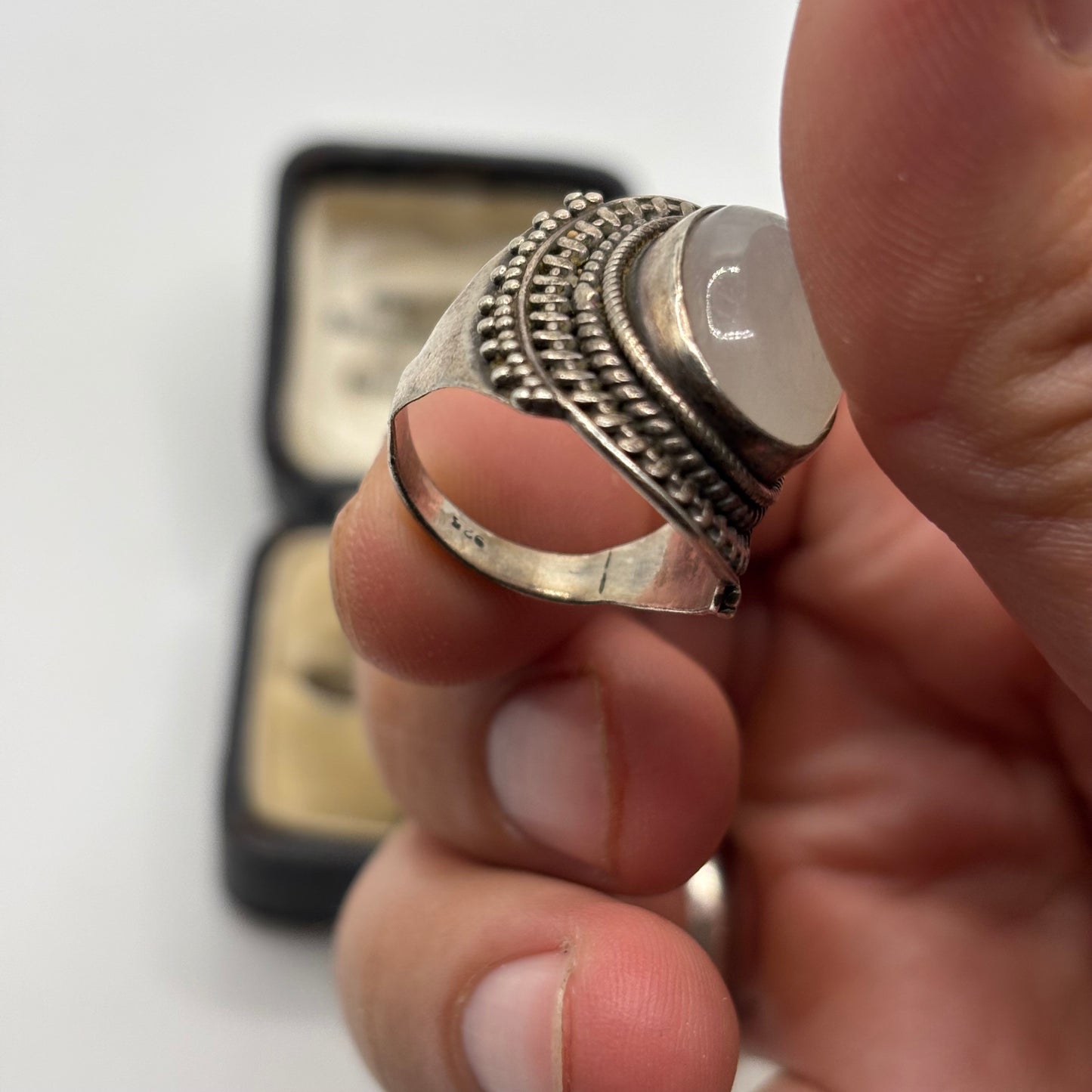 Silver Moonstone Ring (Q)
