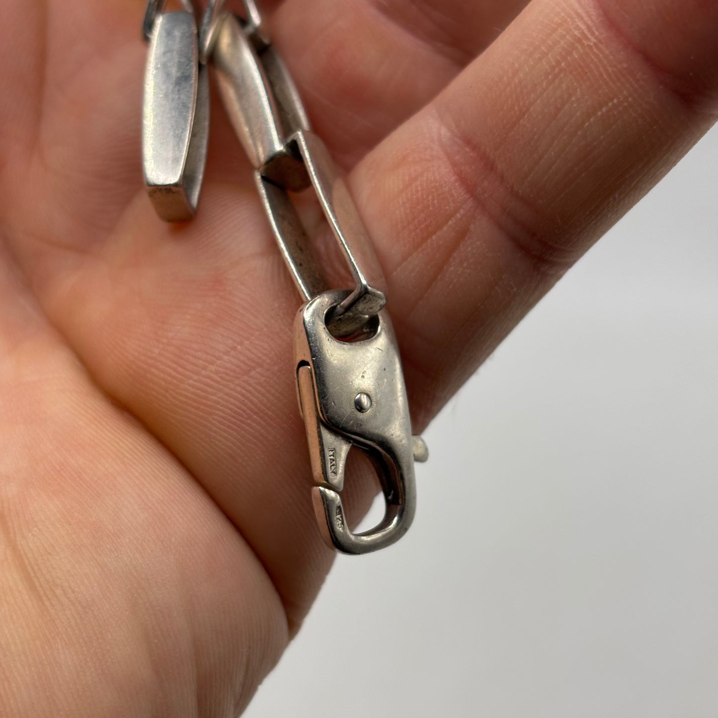 Silver 9” Box Link Bracelet
