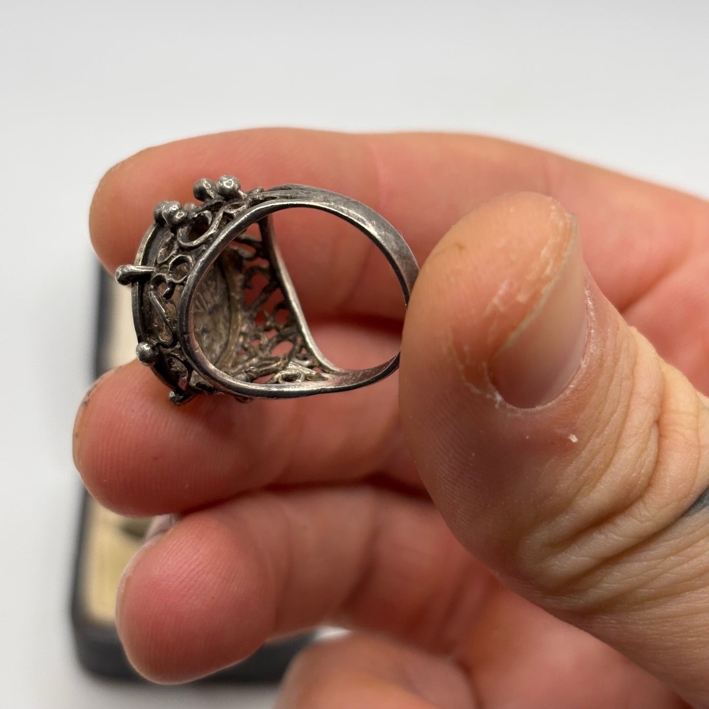Silver Vintage 1916 Coin Ring
