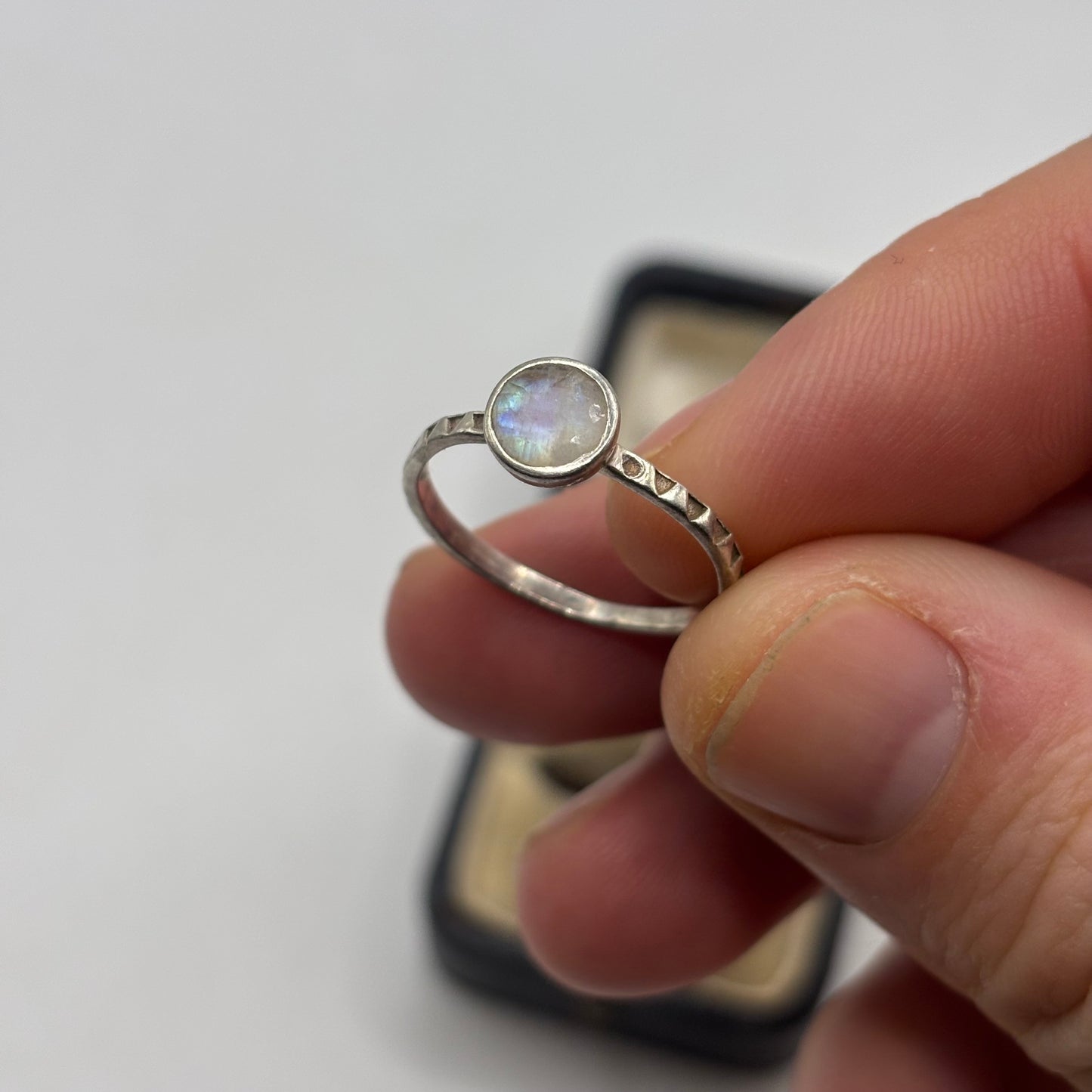 Silver Moonstone Ring