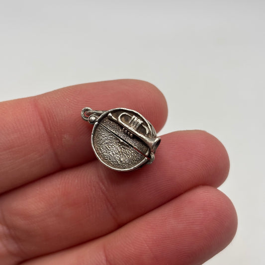 Silver Opening Drum Charm