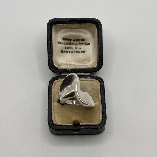 Silver Chunky Abstract Ring
