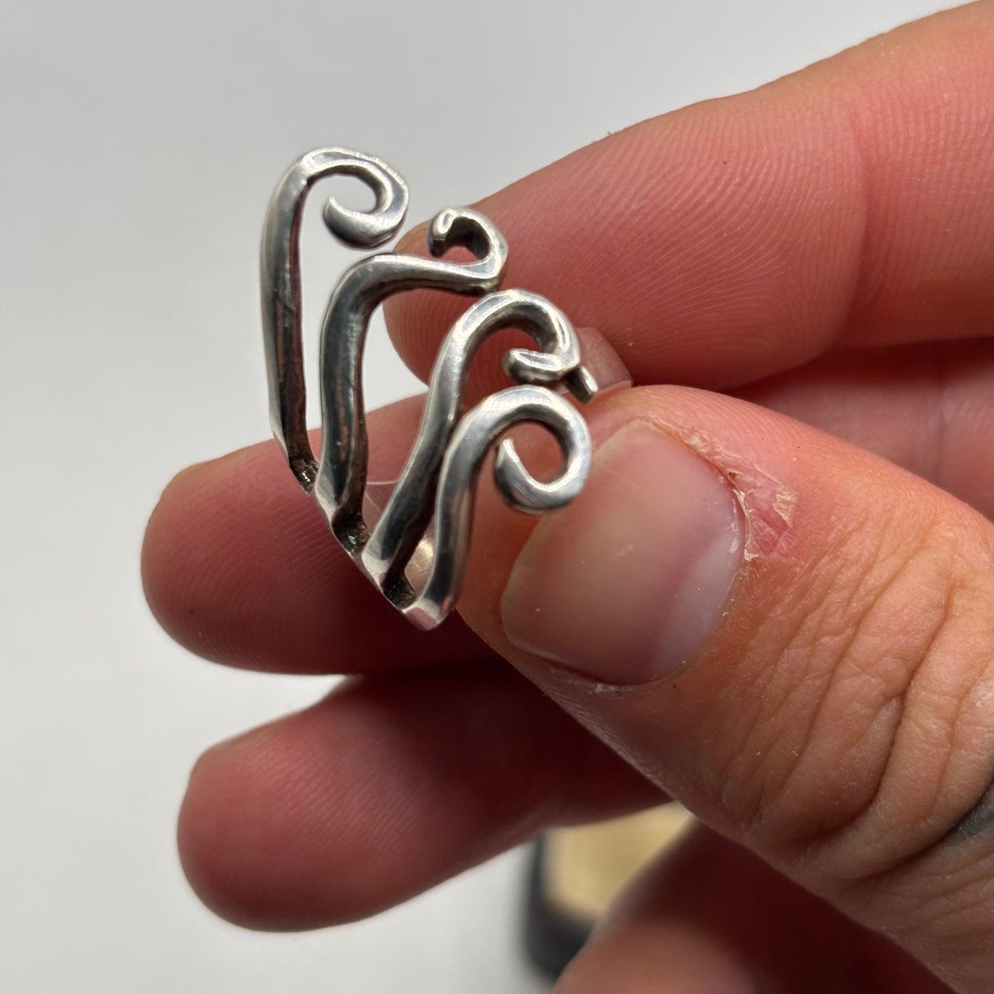 Silver Abstract Ring (K)