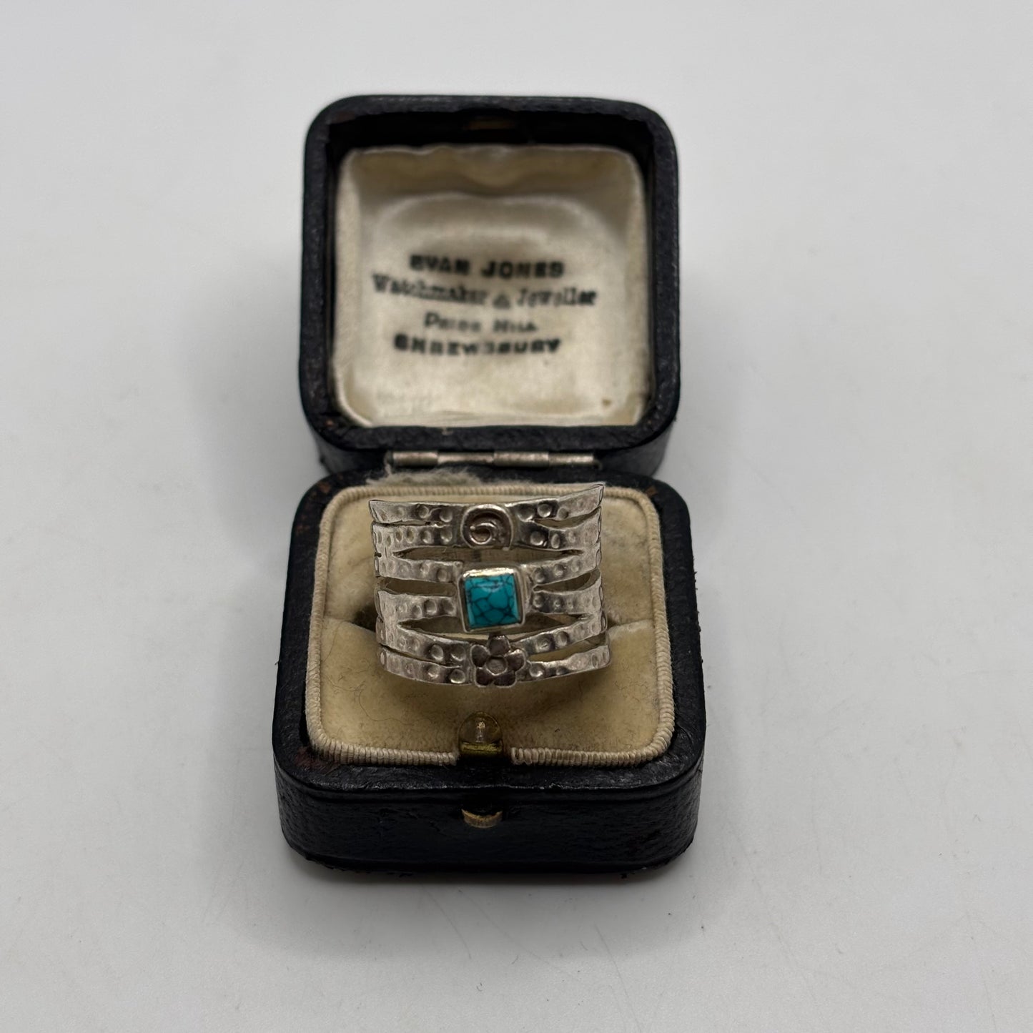 Silver Turquoise Band Ring