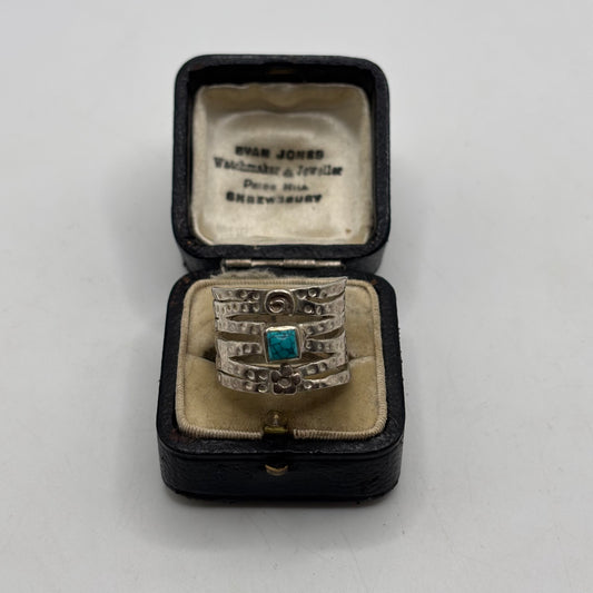 Silver Turquoise Band Ring