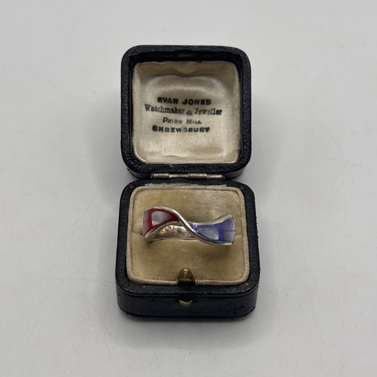 Silver Pearl Inlayed Ring