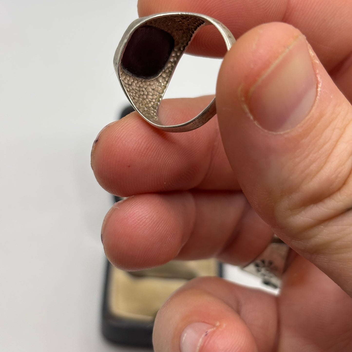 Silver Hematite Gladiator Ring (R)