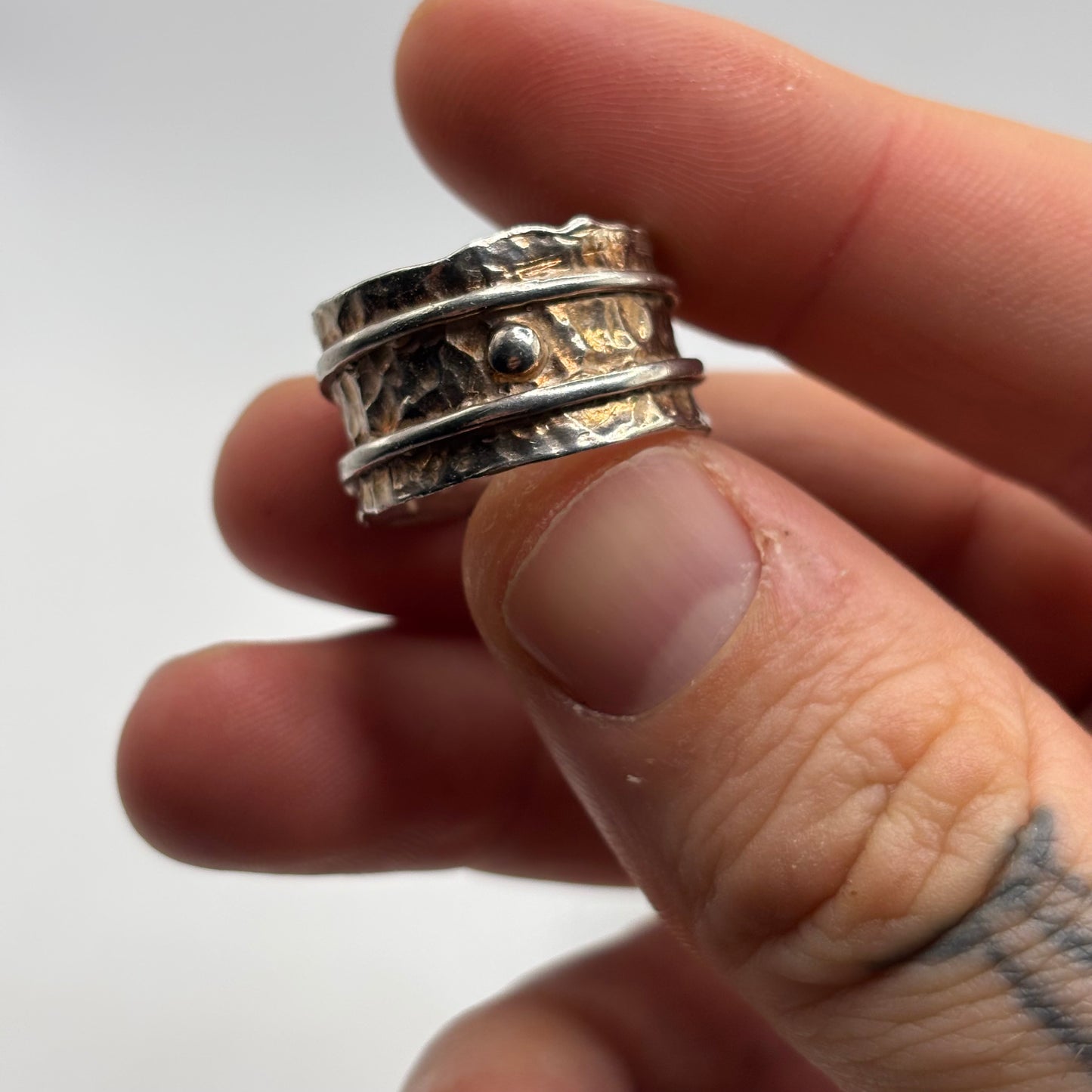 Silver Abstract Band Ring