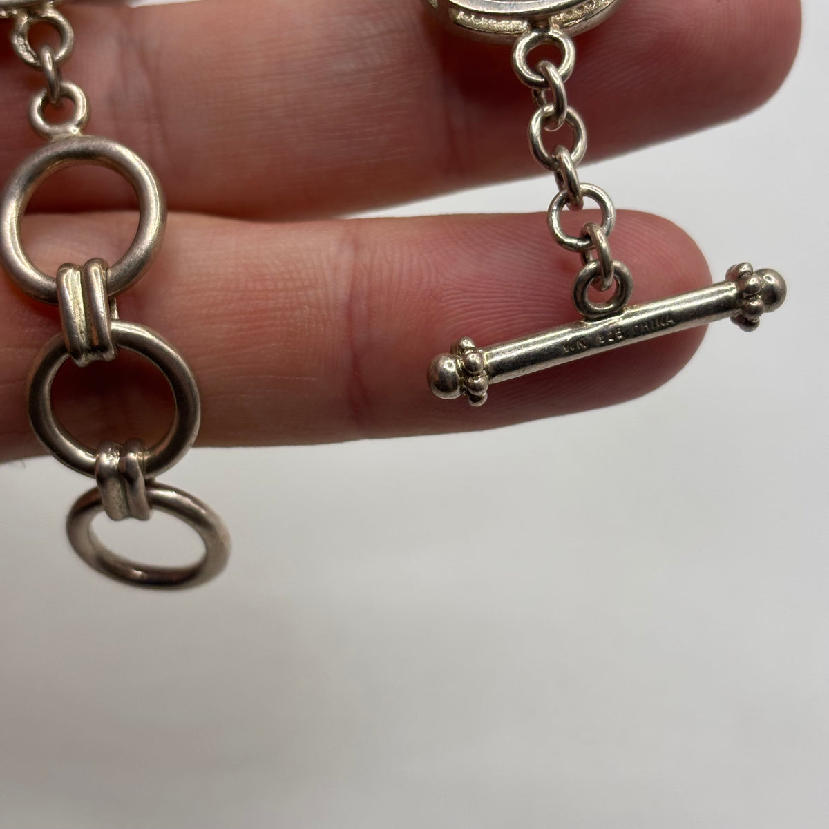 Silver 6.5-7.5” Mixed Gem Bracelet