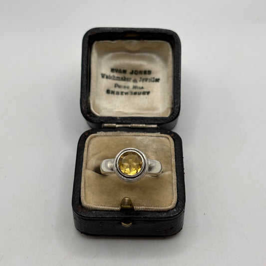 Silver Citrine Ring