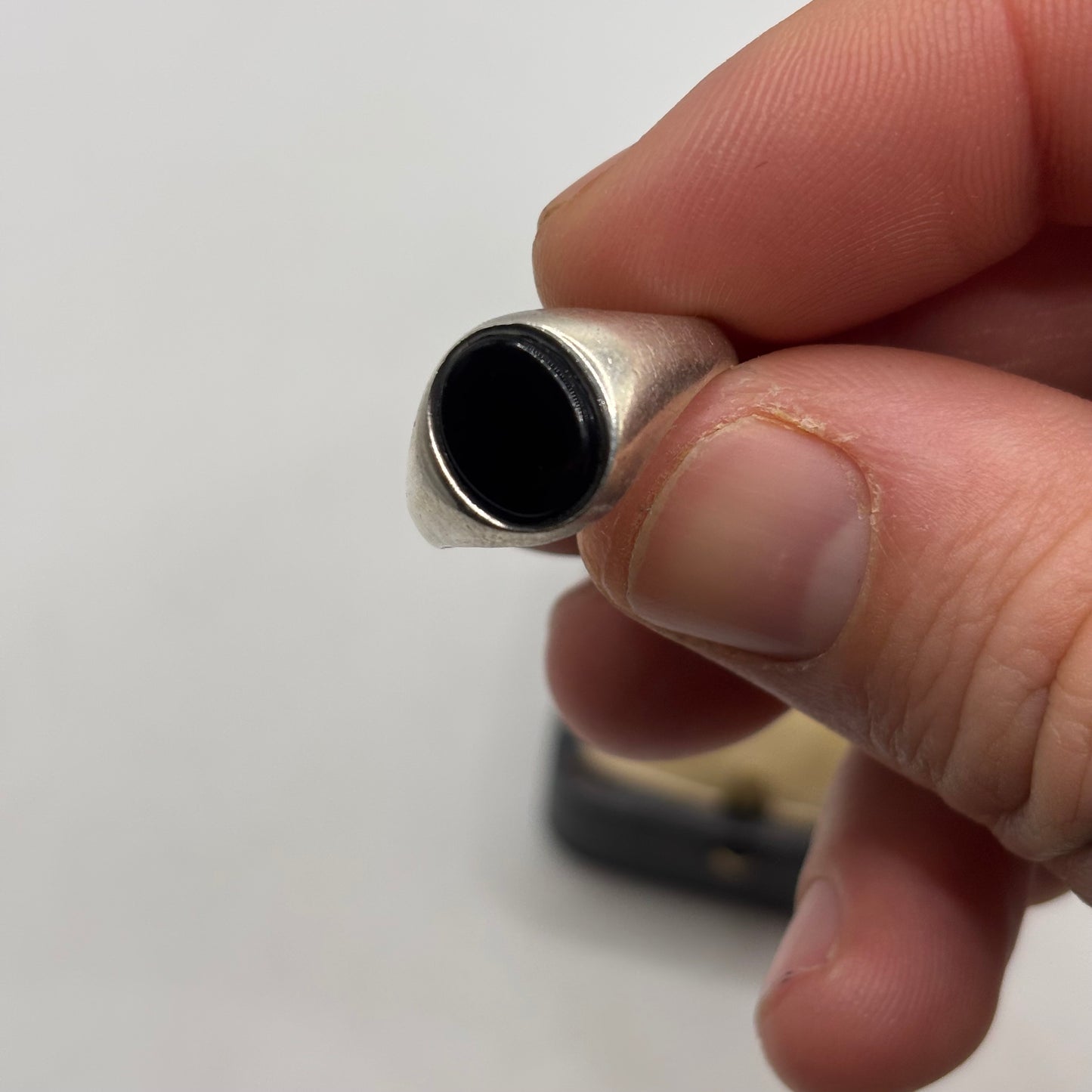 Silver Onyx Signet Ring (O)