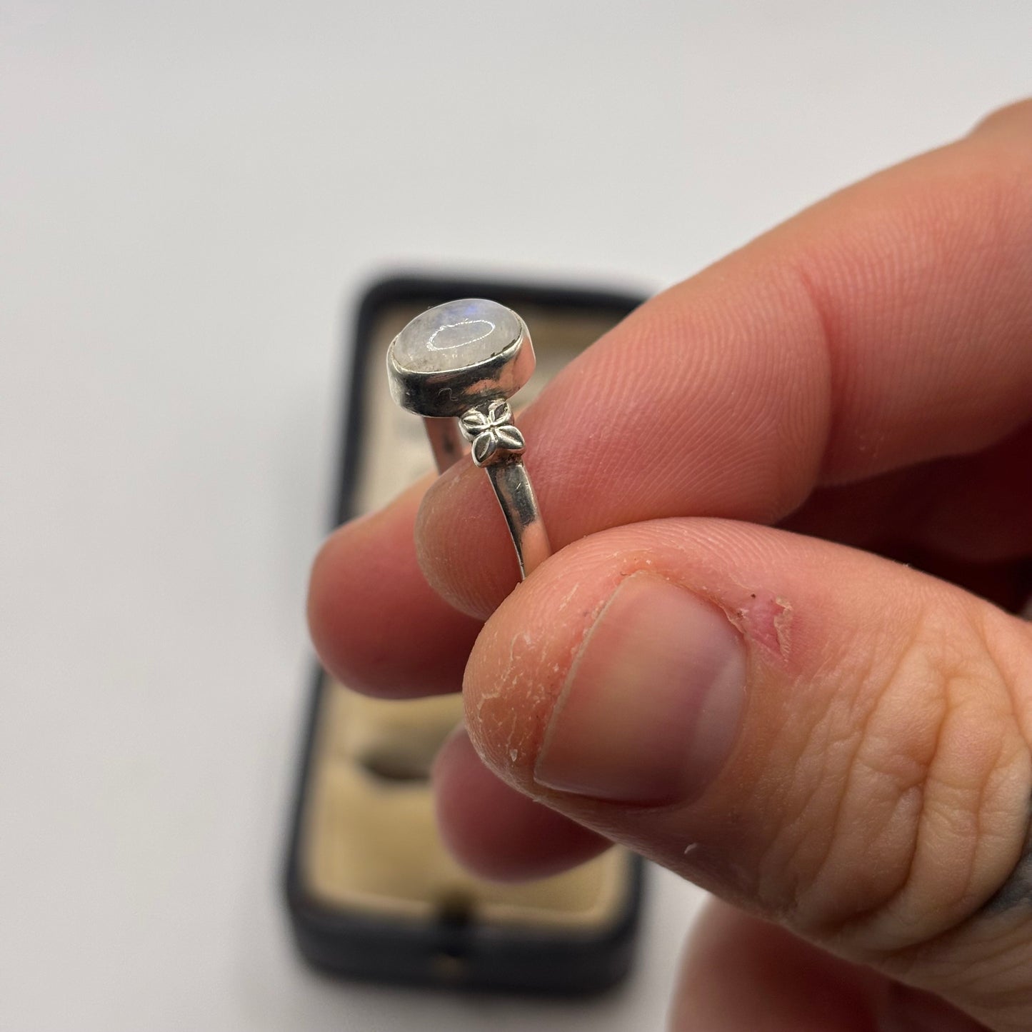 Silver Moonstone Ring