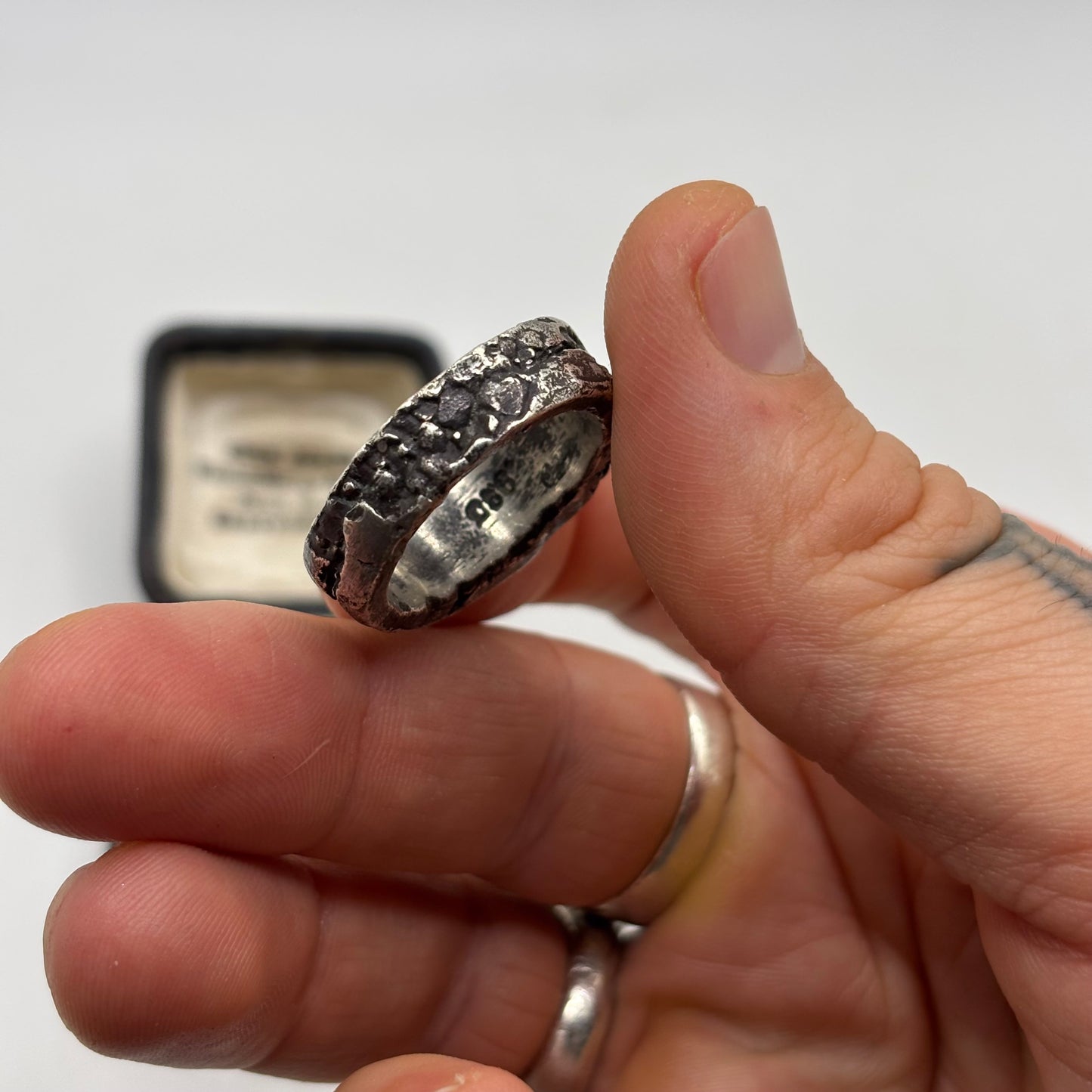 Silver Heavy Modernist Band Ring